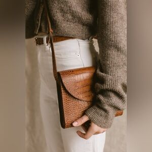 Vintage cayman exotic skin envelope purse